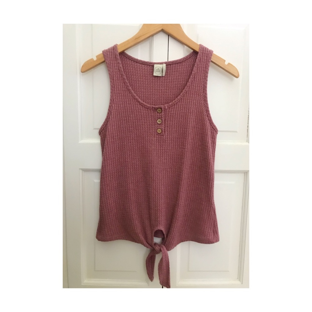 XS• Dusty Rose Tie Tank